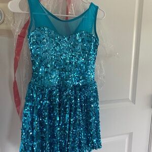 Weissman Small Adult "Dear Future Husband" Costume Teal Aqua Sequins